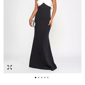 City Studio Elegant Black and White Gown